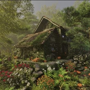 Gardener’s house in autumn mode - medieval style