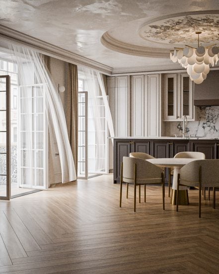Neoclassic interior design Vizualization