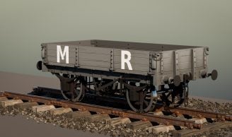 Old Midland Railway Low Sided Wagon
