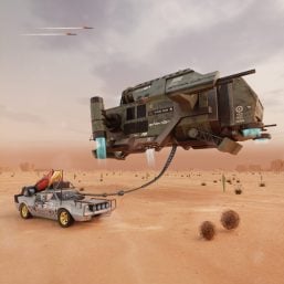 Refueling in desert