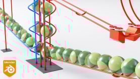 Steel Track Marble Run Animation