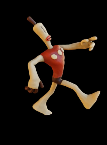 A Klaymen walk cycle