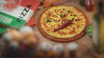 PIZZA Low-poly
