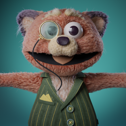 Red Panda Muppet 3D Model