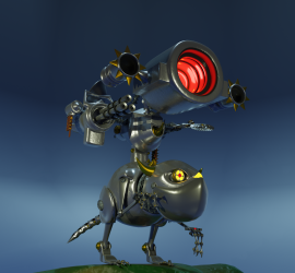 Robot with a variety of weapons