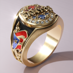 SANTOS woman grade ring with gemstones and enamels
