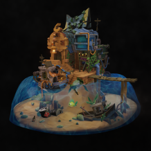 Stylized island